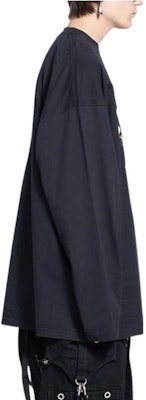 Balenciaga x The Simpsons Cartoon Crewneck Black T-Shirt for Men. 681046TLVG70100 Details for Balenciaga x The Simpsons Cartoon Crewneck Black T-Shirt for Men. 681046TLVG70100