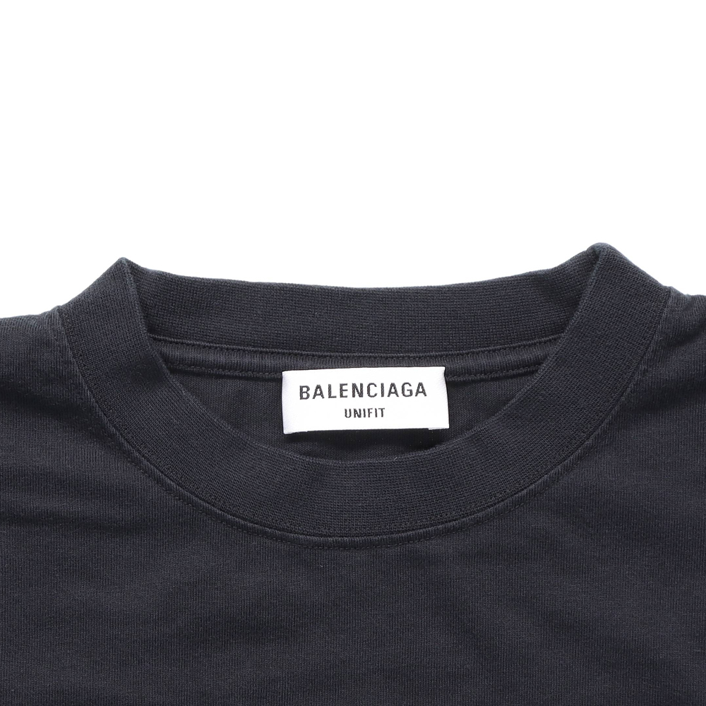 Sizing Balenciaga x The Simpsons Cartoon Crewneck Black T-Shirt for Men. 681046TLVG70100