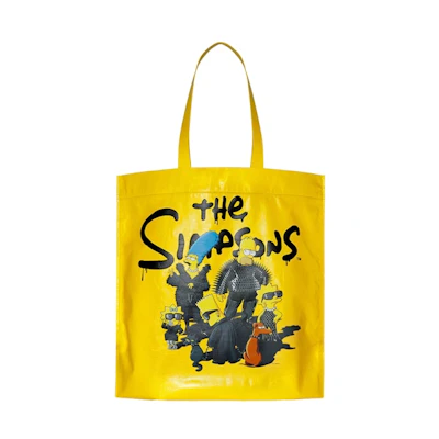 Balenciaga x The Simpsons Shopper Shoulder Tote Bag Medium Yellow