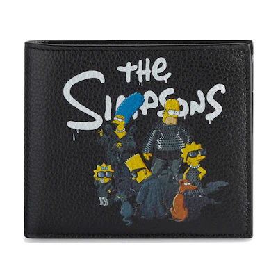 Balenciaga x The Simpsons Square Folded Coin Wallet Black