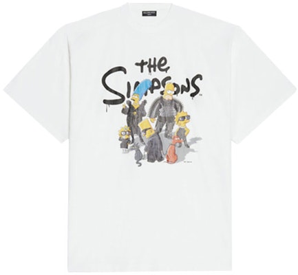 Balenciaga x The Simpsons White Graphic Print Crewneck T-Shirt . 676589TLVG70901 Order Balenciaga x The Simpsons White Graphic Print Crewneck T-Shirt . 676589TLVG70901
