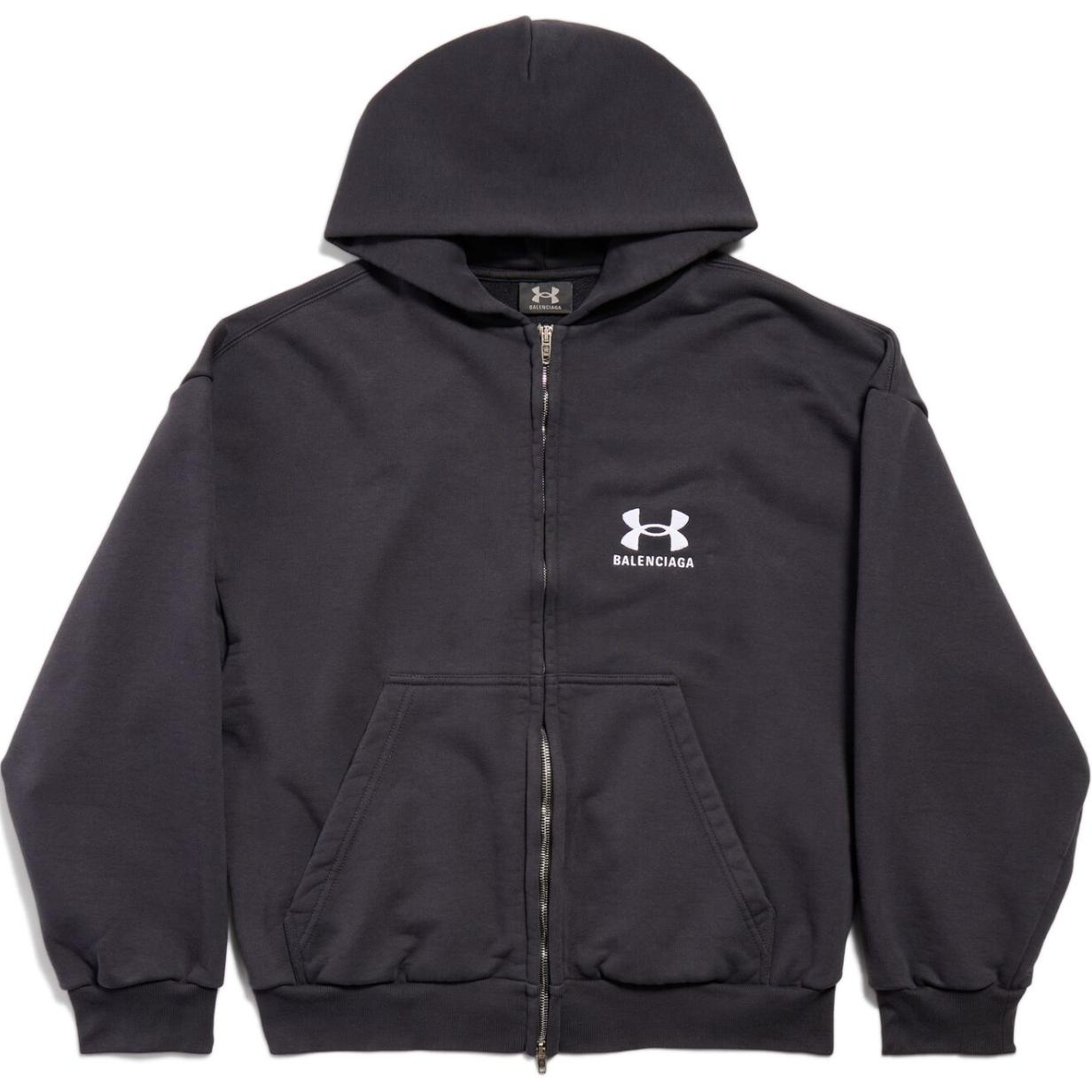 Order Balenciaga x Under Armour FW24 Sudadera con Capucha Negra Unisex Logo Regular. 803264TRVB89034