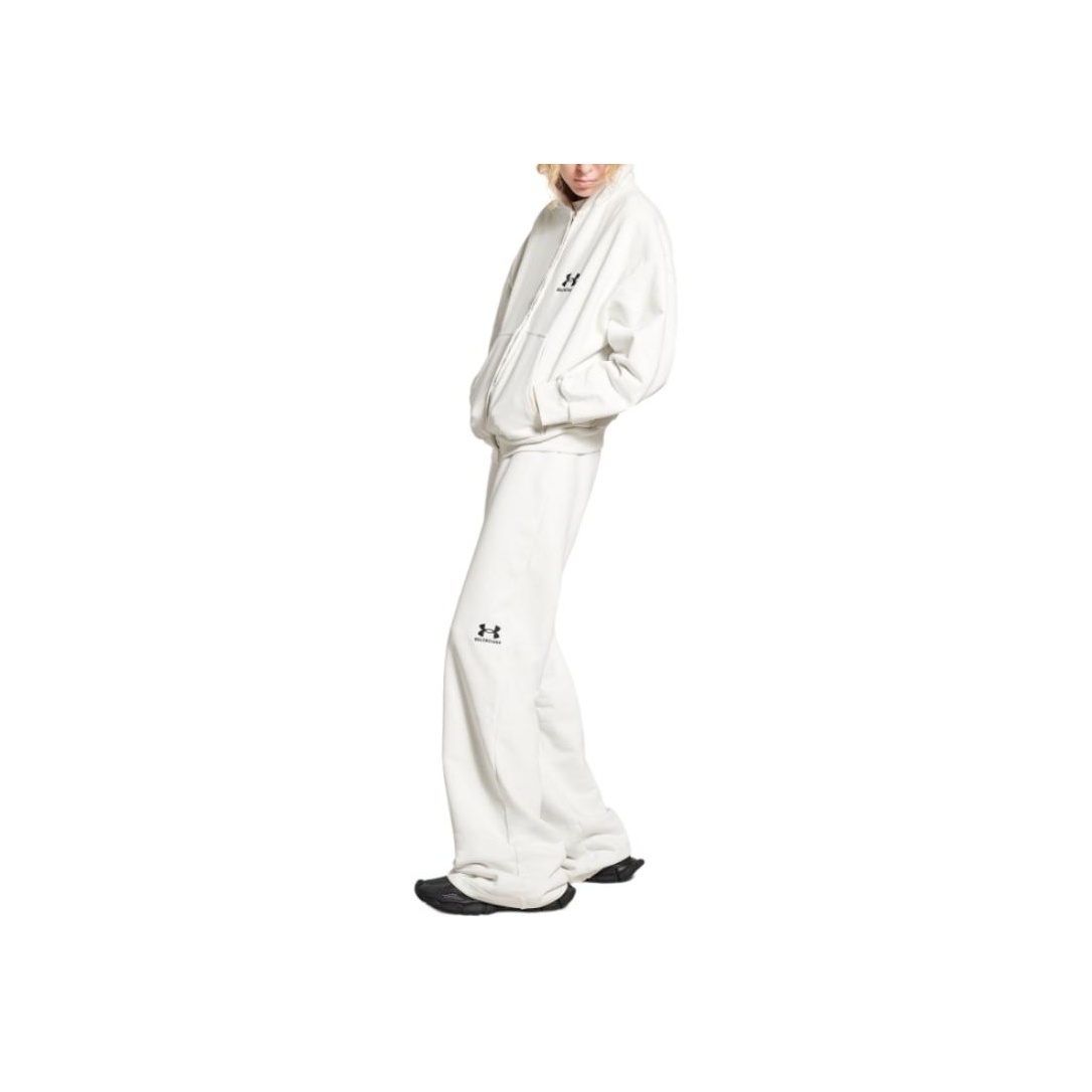 Balenciaga Under Armour FW24 Logo Print Zip Hoodie White Unisex Regular Fit. 803264TRVB89081 圖 3