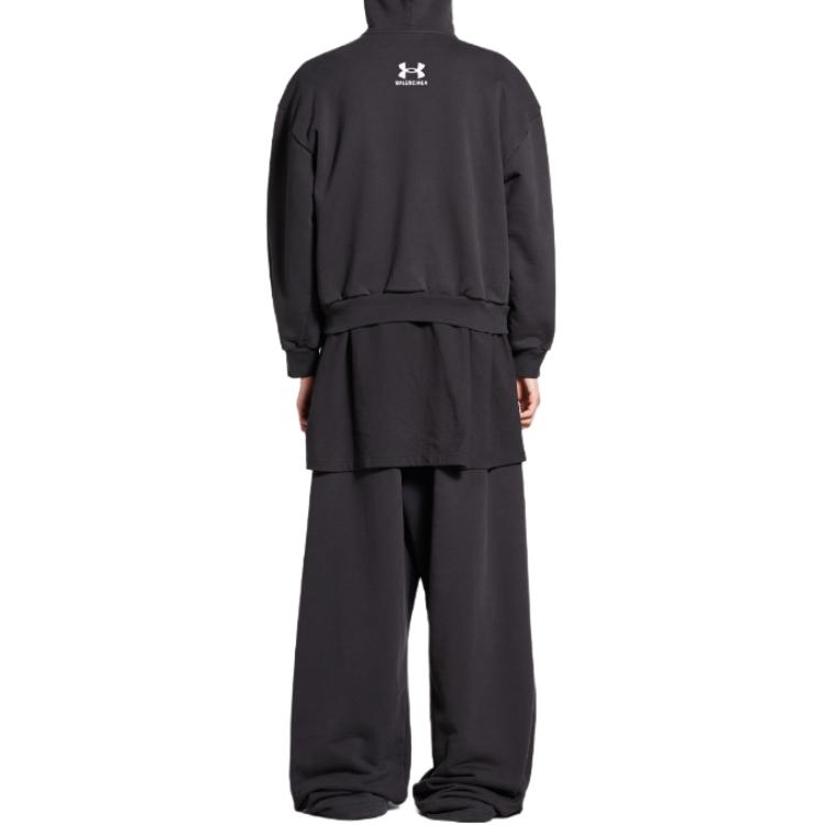 Purchase Balenciaga x Under Armour FW24 Sudadera con Capucha Negra Unisex Logo Regular. 803264TRVB89034