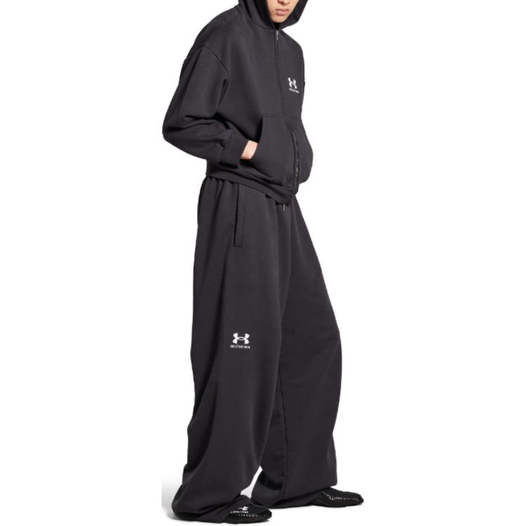 Details for Balenciaga x Under Armour FW24 Sudadera con Capucha Negra Unisex Logo Regular. 803264TRVB89034