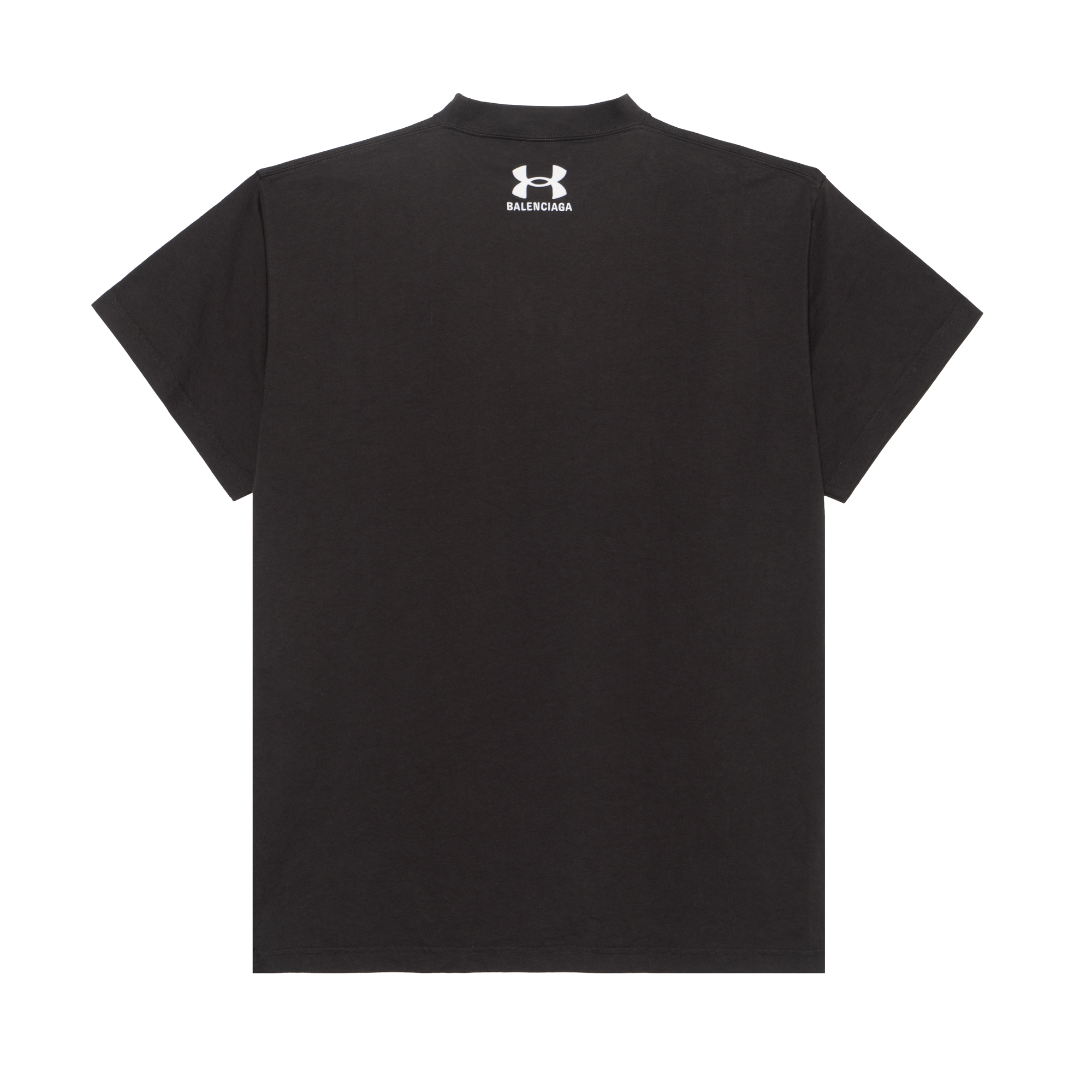 Lookbook Balenciaga x Under Armour Logo Print Crewneck Tee SS25 Unisex Black Loose Fit. 787349TRVB79034