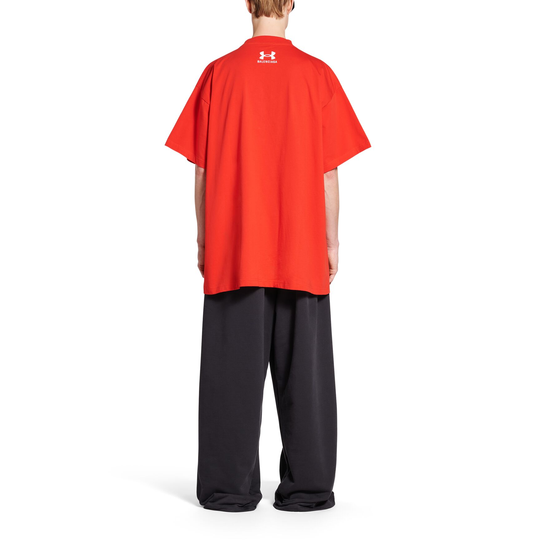 Balenciaga Under Armour Logo Print Red Short Sleeve Loose Fit Unisex T-Shirt 787349TRVB76540 圖 5
