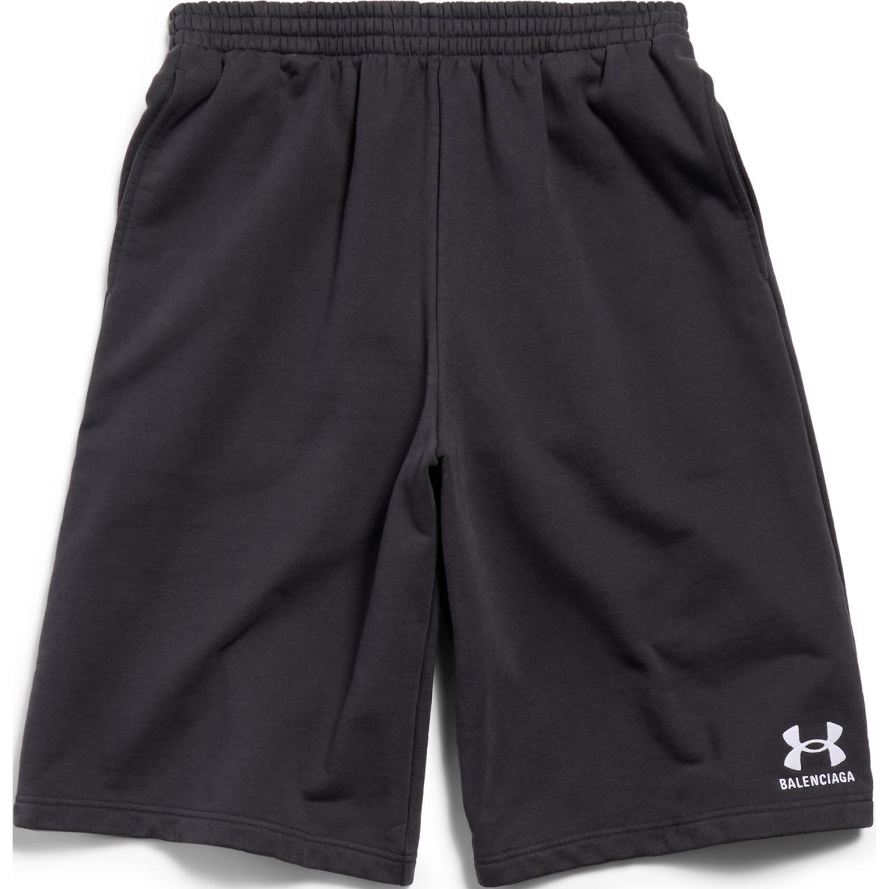 Order 巴黎世家 x Under Armour SS25 標誌印花寬鬆短褲 黑色 795261TRVB89034
