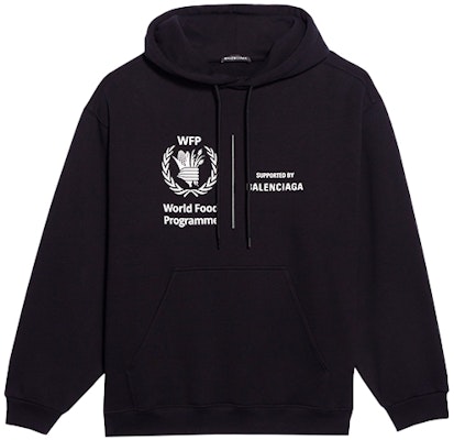 バレンシアガ x WFP ブラック ロゴ プリント スウェットシャツ 600583THV831000 Order バレンシアガ x WFP ブラック ロゴ プリント スウェットシャツ 600583THV831000