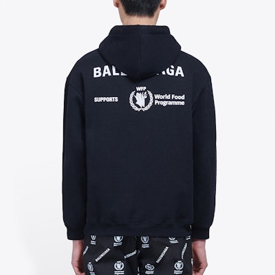 バレンシアガ x WFP ブラック ロゴ プリント スウェットシャツ 600583THV831000 Details for バレンシアガ x WFP ブラック ロゴ プリント スウェットシャツ 600583THV831000
