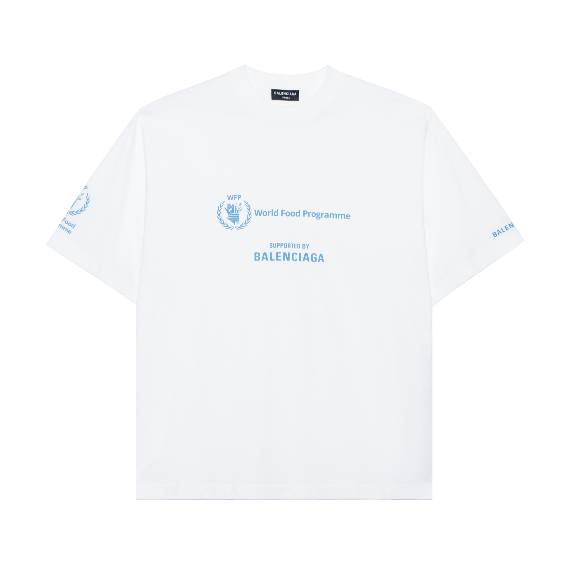 Balenciaga WFP FW22 Logo Print Crewneck T-Shirt White Male Edition 612966TMVL29086 圖 2