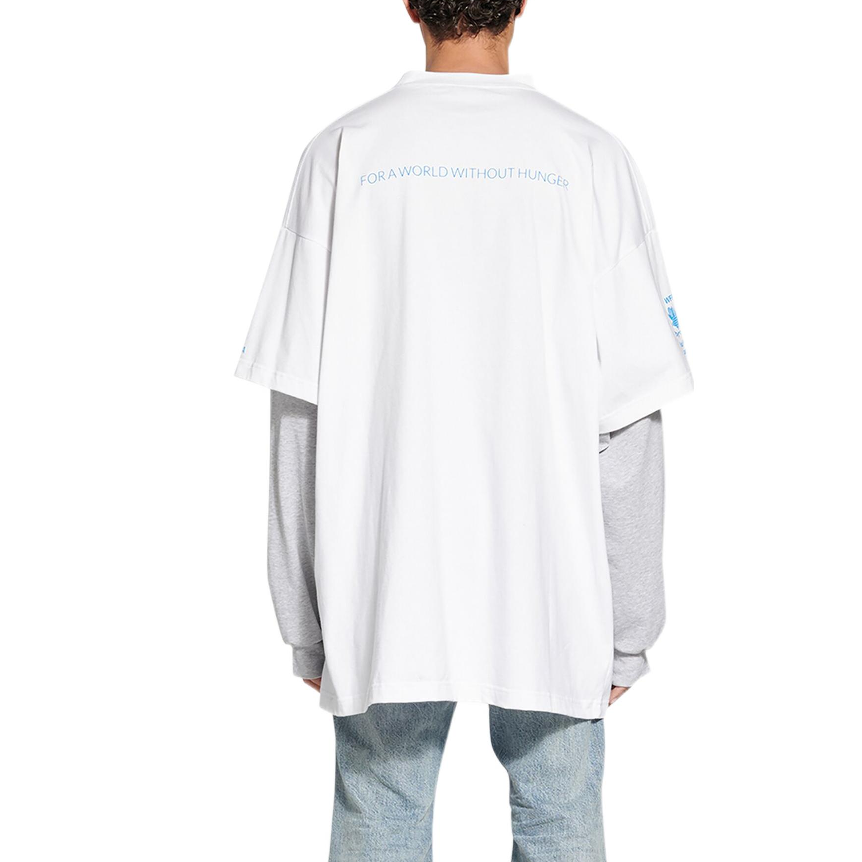 Balenciaga WFP FW22 Logo Print Oversized Long-Sleeve White T-Shirt for Men. 698089TMVL29086 圖 7