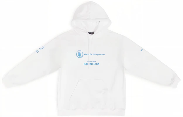 Balenciaga x WFP FW22 Logo Print Pullover Hoodie White Regular Fit. 600583TMVL19086 Order Balenciaga x WFP FW22 Logo Print Pullover Hoodie White Regular Fit. 600583TMVL19086