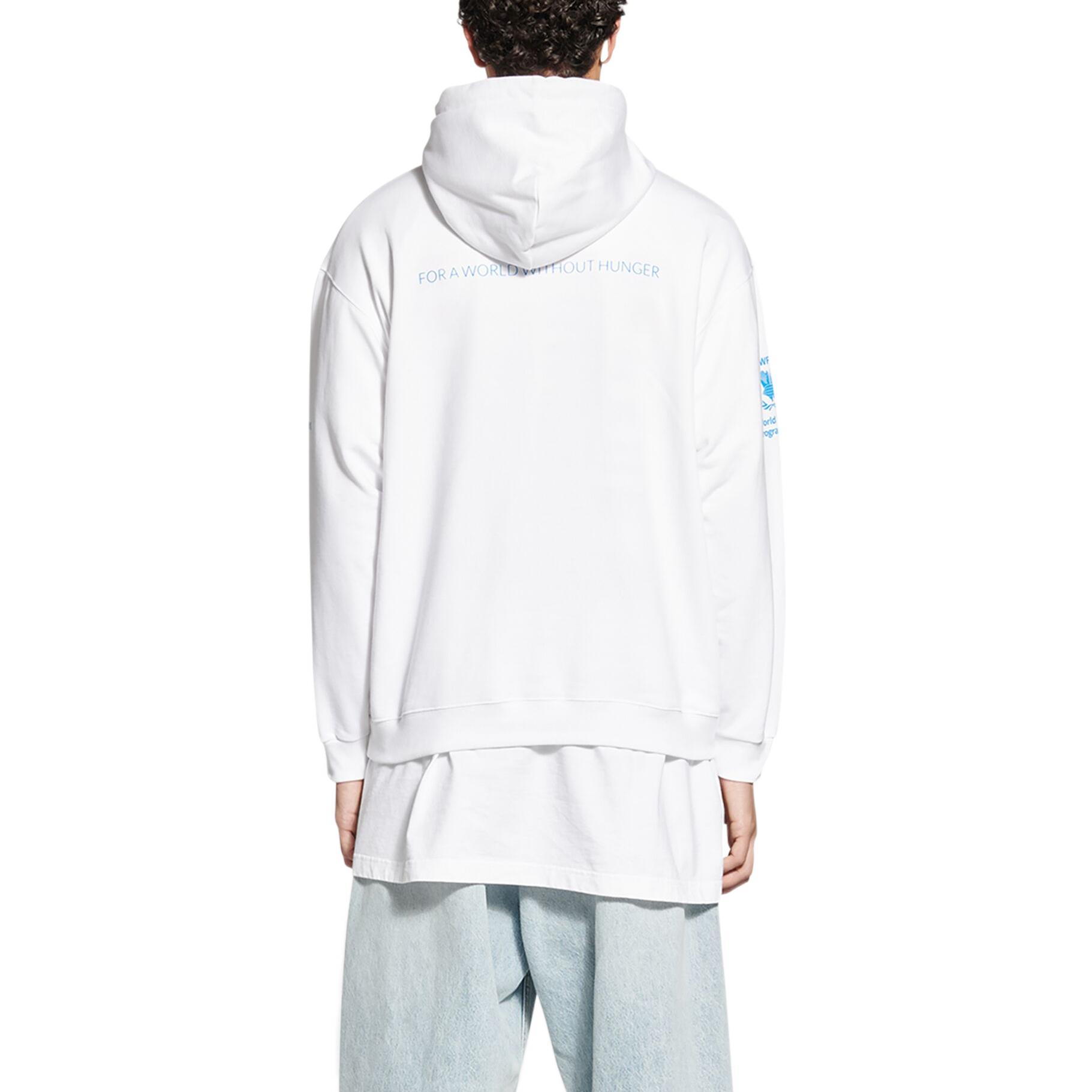 Purchase Balenciaga x WFP FW22 Logo Print Pullover Hoodie White  Regular Fit. 600583TMVL19086