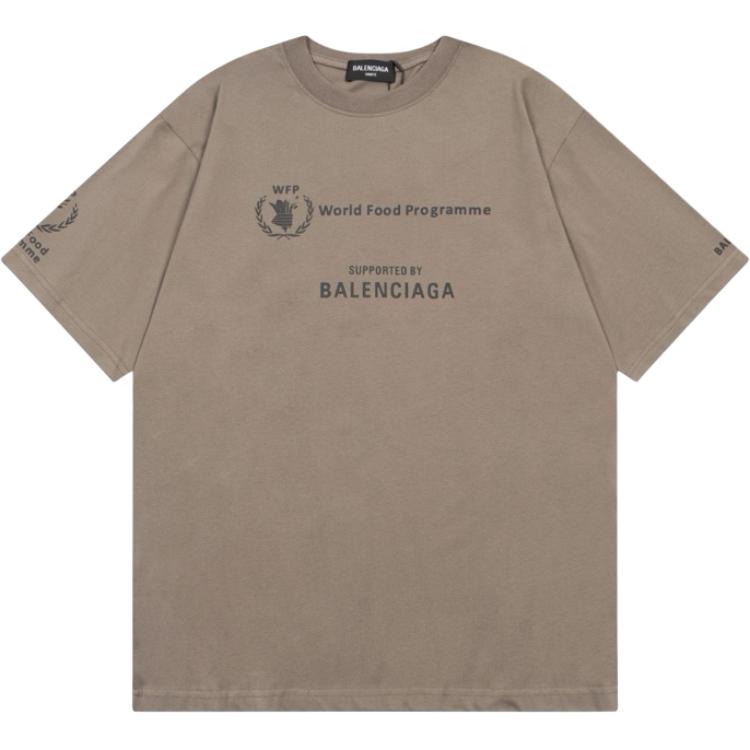 Balenciaga x WFP SS23 Logo Print Oversized T-Shirt Khaki  Edition 612966TMVL27761