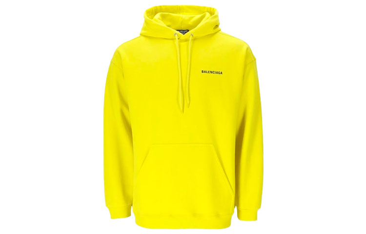 Balenciaga Yellow Logo Print Long Sleeve Hoodie 600583TIV847440 圖 3