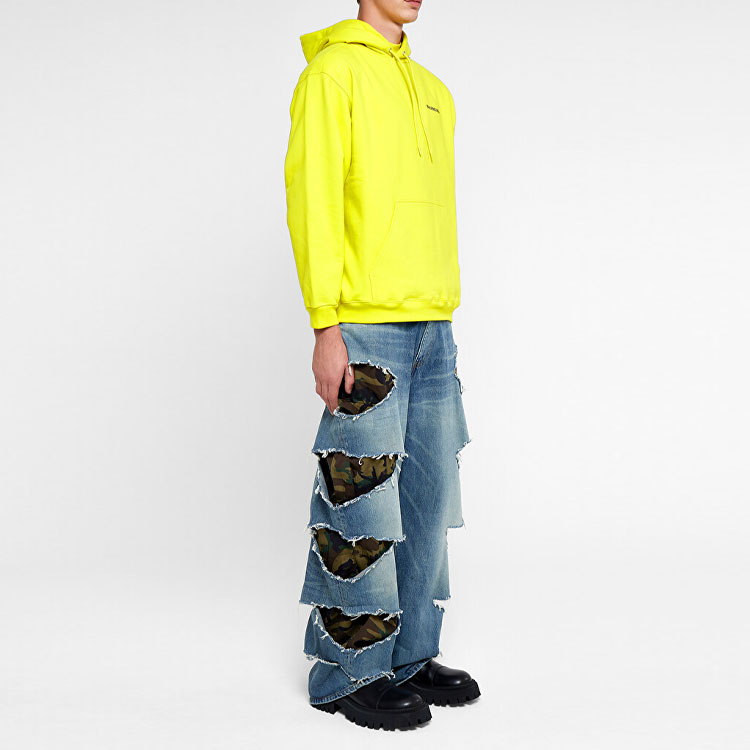 Balenciaga Yellow Logo Print Long Sleeve Hoodie 600583TIV847440 圖 7