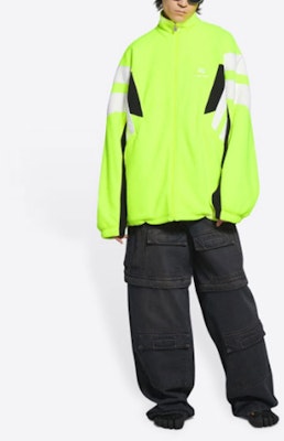 Balenciaga Kuning Zip-Up Track Jacket dengan Kolar Berdiri 675272TJQ320720 Shop Balenciaga Kuning Zip-Up Track Jacket dengan Kolar Berdiri 675272TJQ320720