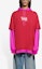 Shop Balenciaga Your Logo Here Hooded T-Shirt 'Raspberry/White'