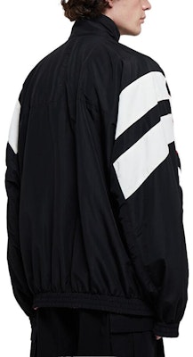 巴黎世家拉链条纹拼色夹克 男女同款 黑色. 681445TKO481000 Cheap 巴黎世家拉链条纹拼色夹克 男女同款 黑色. 681445TKO481000