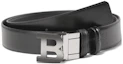 Order BALLY Black Adjustable Leather Reversible Belt with B Buckle - 3.5cm Width 6301760