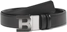 Purchase BALLY Black Adjustable Leather Reversible Belt with B Buckle - 3.5cm Width 6301760