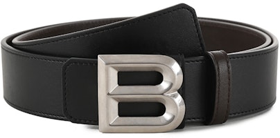 BALLY Black/Brown Reversible Leather Belt with B Buckle, 3.5cm Wide. 6307305 BALLY Black/Brown Reversible Leather Belt with B Buckle, 3.5cm Wide. 6307305
