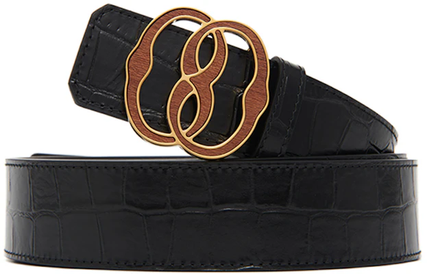 BALLY 黑色小牛皮皮帶,鏤空設計,3.5CM 寬。 6305121 Lookbook BALLY 黑色小牛皮皮帶,鏤空設計,3.5CM 寬。 6305121