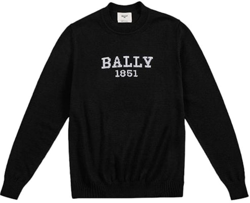 BALLY Sweater Hitam Crew Neck Desain Santai dengan Cetak Huruf. 6302515 Buy BALLY Sweater Hitam Crew Neck Desain Santai dengan Cetak Huruf. 6302515