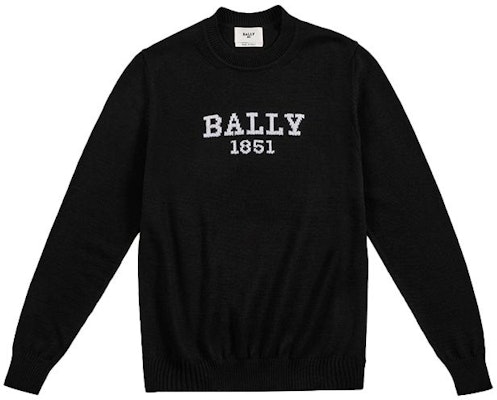 BALLY Sweater Hitam Crew Neck Desain Santai dengan Cetak Huruf. 6302515 Order BALLY Sweater Hitam Crew Neck Desain Santai dengan Cetak Huruf. 6302515