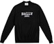 Order BALLY Sweater Hitam Crew Neck Desain Santai dengan Cetak Huruf. 6302515