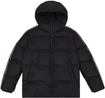 Order BALLY 黑色連帽外套,附標誌條紋飾邊與拉鍊前襟。 6302513