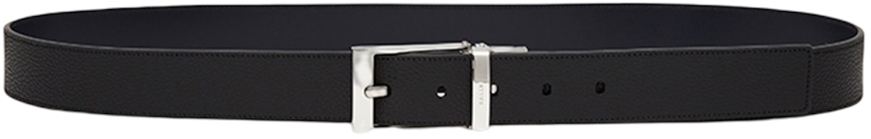 BALLY Black Leather Belt, Stylish & Minimalist with Pin Buckle, 3.5cm Wide 6225410 BALLY Black Leather Belt, Stylish & Minimalist with Pin Buckle, 3.5cm Wide 6225410