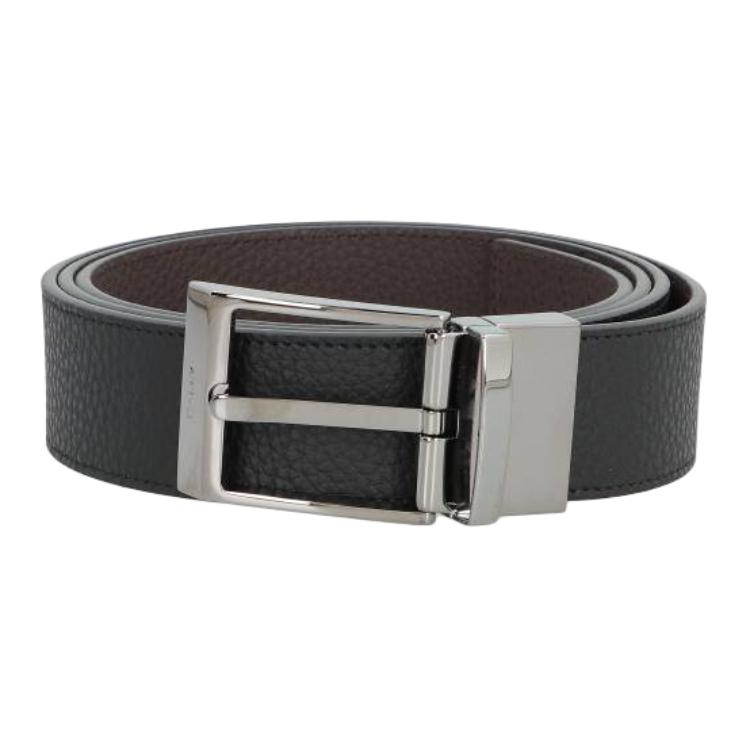 Order 발리 블랙 가죽 로고 벨트, 너비 3.5CM. MBB02LVT754I943R