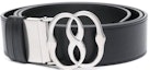 Buy BALLY Black Leather Belt with Logo Design, 4CM Width. 6305265