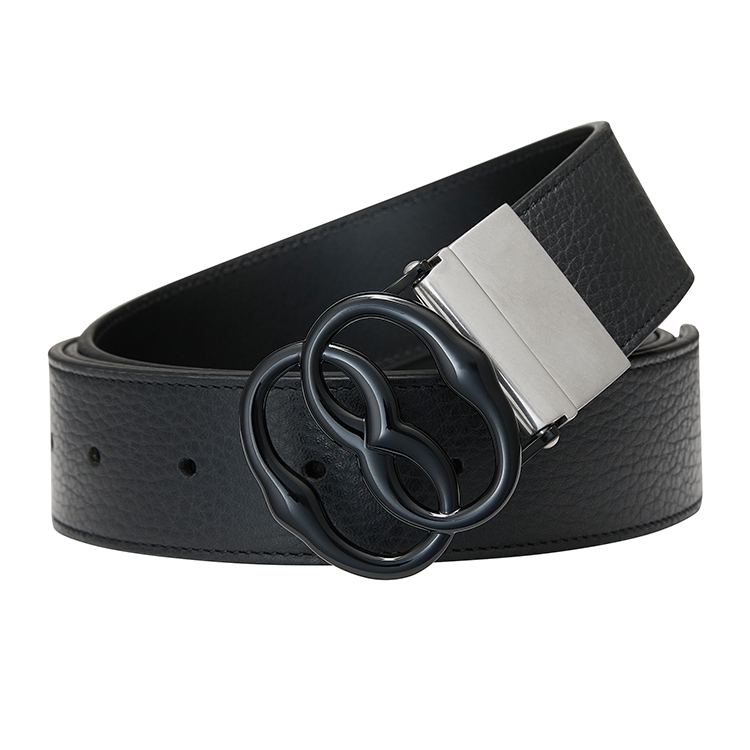 Purchase BALLY  Black Leather Belt with Logo Smooth Buckle, 3.3cm Width. 6307023