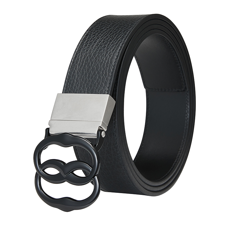 Details for BALLY  Black Leather Belt with Logo Smooth Buckle, 3.3cm Width. 6307023