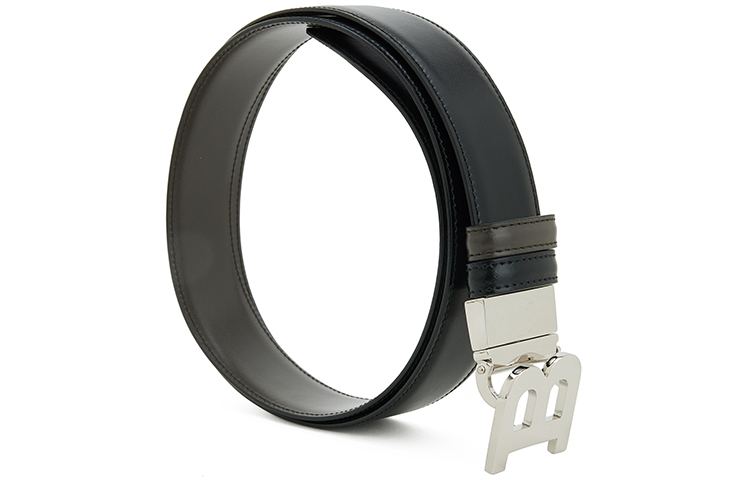 Lookbook BALLY 黑色真皮時尚腰帶搭配潮流扣環 BBUCKLE35M 9D6