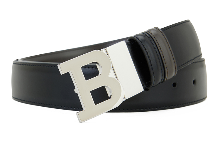 Shop BALLY 黑色真皮時尚腰帶搭配潮流扣環 BBUCKLE35M 9D6