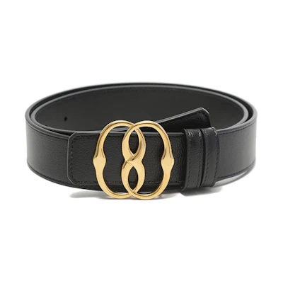 BALLY Black Leather Reversible Belt with Business-Grade Buckle 3.5cm. 6305015