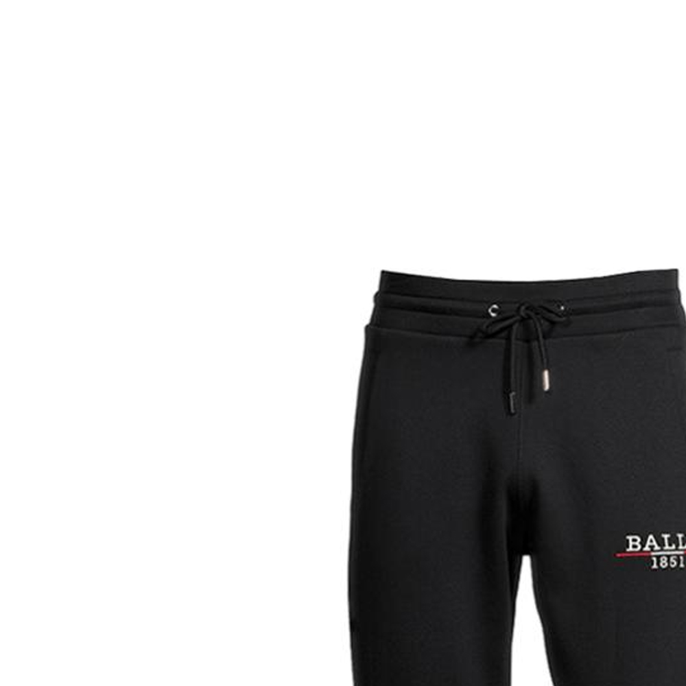 Cheap 발리 블랙 레터 프린트 드로스트링 조거 팬츠. M4OU201