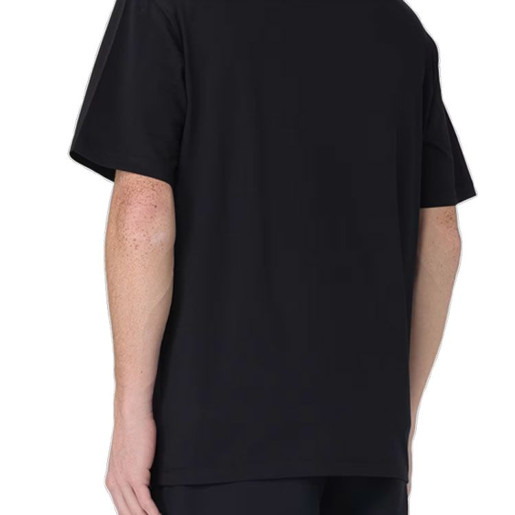 Sizing BALLY Kaos Hitam Crewneck Logo Besar Lengan Pendek. MJE05C-CO018-U901