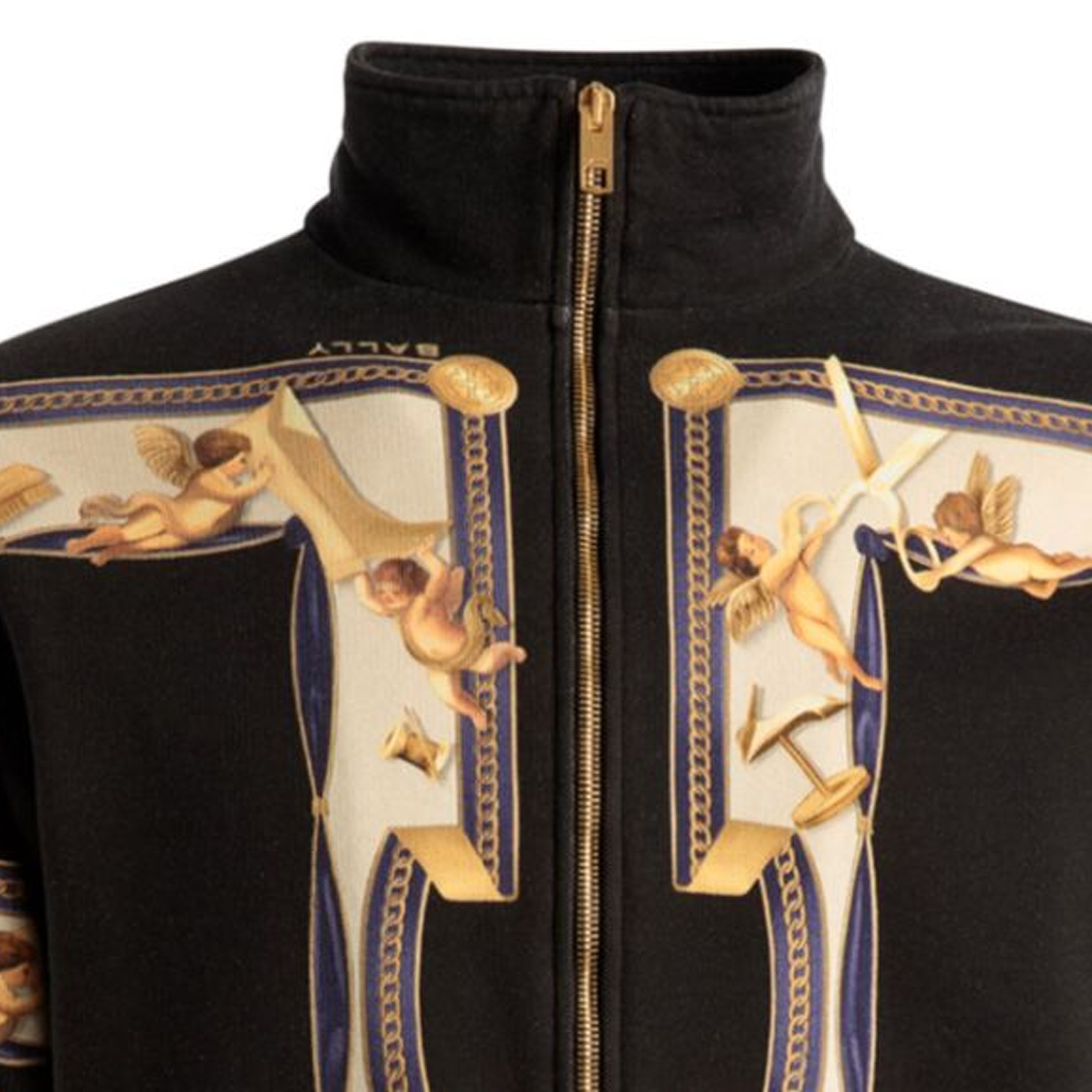 Purchase 발리 블랙 패턴 프린트 스탠드 칼라 재킷 MJE04DCO255