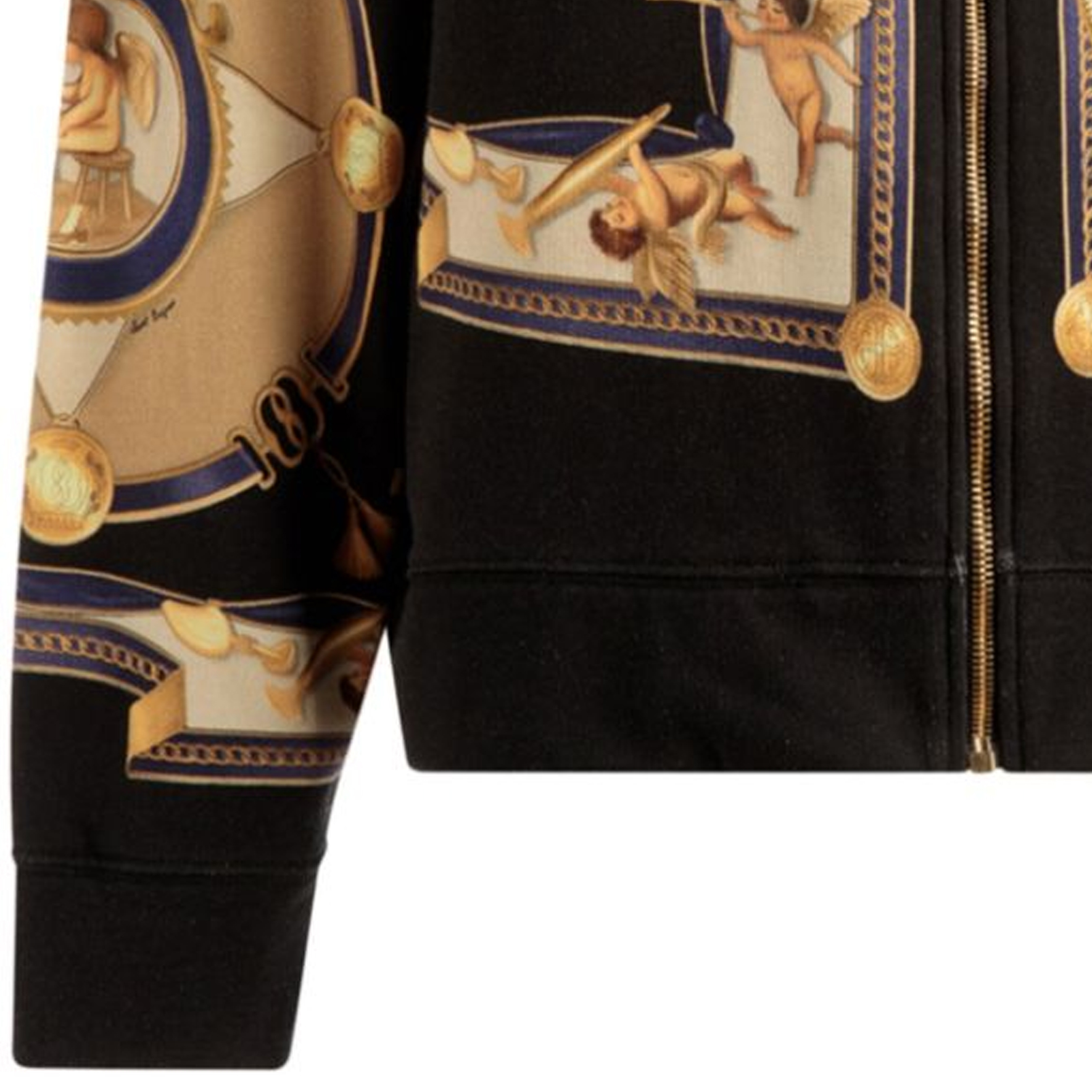 Cheap 발리 블랙 패턴 프린트 스탠드 칼라 재킷 MJE04DCO255