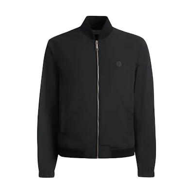BALLY Black Solid Zip-Up Long Sleeve Jacket M3BA549FU504