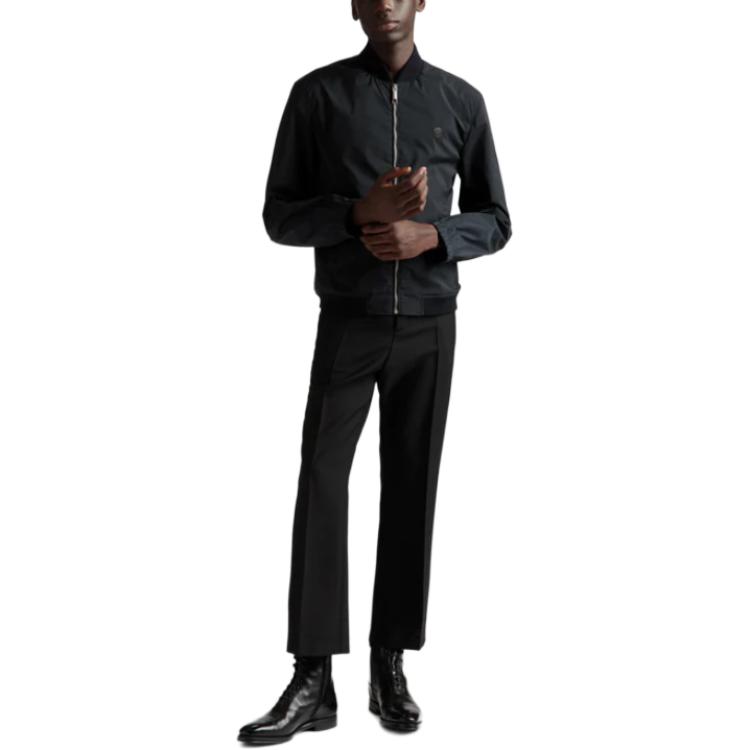 Shop 발리 블랙 솔리드 집업 롱슬리브 재킷 M3BA549FU504