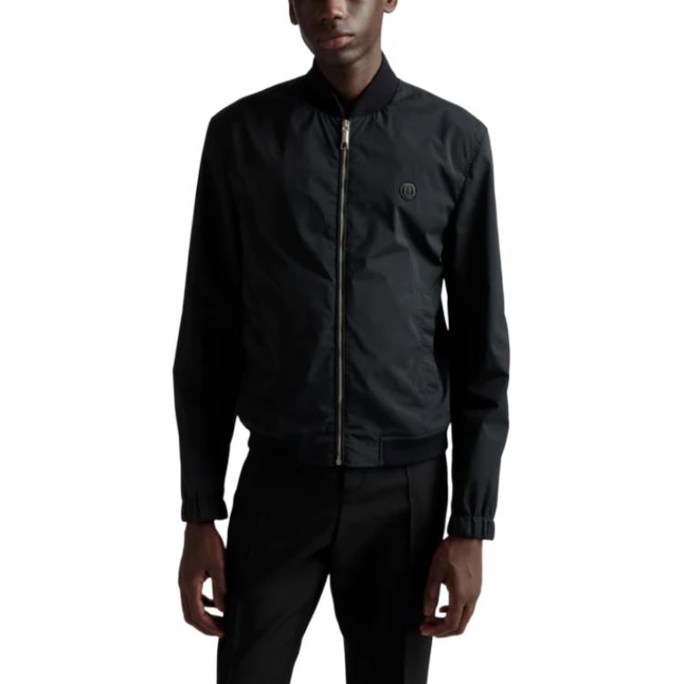 Sizing 발리 블랙 솔리드 집업 롱슬리브 재킷 M3BA549FU504