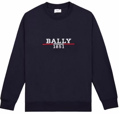BALLY 藍色字母印花圓領衛衣 - 寬鬆版型。 6238529 Buy BALLY 藍色字母印花圓領衛衣 - 寬鬆版型。 6238529