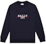 Buy BALLY 藍色字母印花圓領衛衣 - 寬鬆版型。 6238529