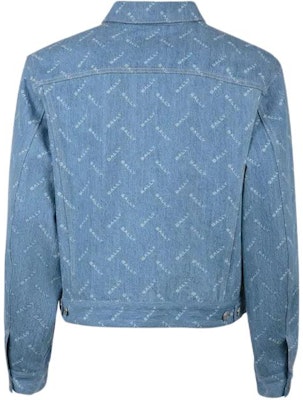 발리 블루 데님 재킷 로고 프린트와 버튼다운 칼라. 6306731 Lookbook 발리 블루 데님 재킷 로고 프린트와 버튼다운 칼라. 6306731